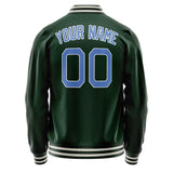 Custom Green Light-Blue Solid Color Varsity Letterman Jacket JA02240617JG186