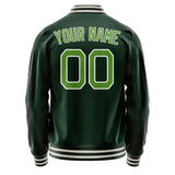 Custom Green Neon-Green Solid Color Varsity Letterman Jacket JA02240617JG196