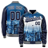 Custom Navy Navy 3D New York City Varsity Letterman Jacket JA02240617KZ289