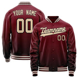 Custom Crimson Cream Solid Color Varsity Letterman Jacket JA02240617KZ510