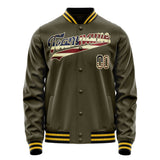 Custom Olive Cream Vintage Usa Flag Varsity Letterman Jacket JA02240617LH326