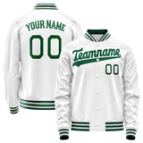 Custom White Kelly-Green Solid Color Varsity Letterman Jacket JA02240617LH459