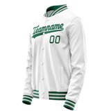 Custom White Kelly-Green Solid Color Varsity Letterman Jacket JA02240617LH459