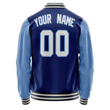 Custom Royal Light-Blue Solid Color Varsity Letterman Jacket JA02240617XF538