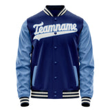 Custom Royal Light-Blue Solid Color Varsity Letterman Jacket JA02240617XF538