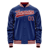 Custom Royal Crimson Solid Color Varsity Letterman Jacket JA02240617XF555