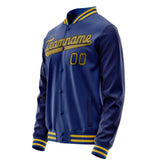 Custom Royal Old-Gold Solid Color Varsity Letterman Jacket JA02240617XF560