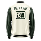 Custom Cream Dark Green Jacket JA030306031717060617