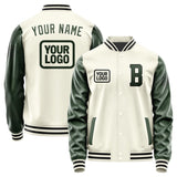 Custom Cream Dark Green Jacket JA030306031717060617