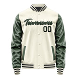 Custom Cream Dark Green Jacket JA0303060317B21706