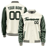 Custom Cream Dark Green Jacket JA0303060317B21706