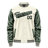 Custom Cream Dark Green Jacket JA0303060317B31706