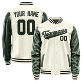 Custom Cream Dark Green Jacket JA0303060317B31706