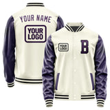 Custom Cream Purple Jacket JA030307031717070717