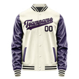 Custom Cream Purple Jacket JA0303070317B31707