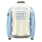 Custom Cream Light Blue Jacket JA030308031717080817