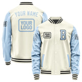 Custom Cream Light Blue Jacket JA030308031717080817