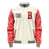 Custom Cream Orange Red Jacket JA030312031717121217