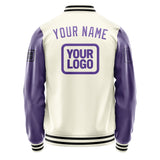 Custom Cream Light Purple Jacket JA030323031717232317