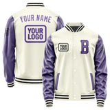 Custom Cream Light Purple Jacket JA030323031717232317