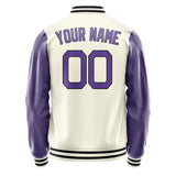 Custom Cream Light Purple Jacket JA0303230317B21723