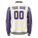 Custom Cream Light Purple Jacket JA0303230317B31723