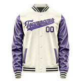 Custom Cream Light Purple Jacket JA0303230317B31723