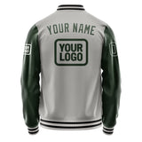 Custom Gray Dark Green Jacket JA040406041718060618