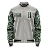 Custom Gray Dark Green Jacket JA040406041718060618