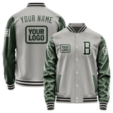 Custom Gray Dark Green Jacket JA040406041718060618