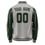 Custom Gray Dark Green Jacket JA0404060417B31706