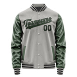 Custom Gray Dark Green Jacket JA0404060417B31706