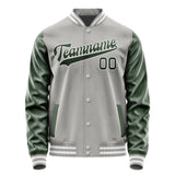 Custom Gray Dark Green Jacket JA0404060418B31806