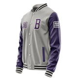 Custom Gray Purple Jacket JA040407041718070718