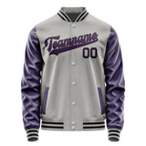 Custom Gray Purple Jacket JA0404070417B31707