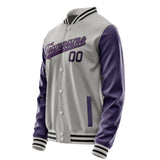 Custom Gray Purple Jacket JA0404070417B31707