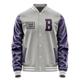 Custom Gray Purple Jacket JA040407041817070717