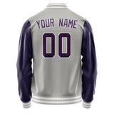 Custom Gray Purple Jacket JA0404070418B31807