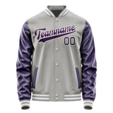 Custom Gray Purple Jacket JA0404070418B31807