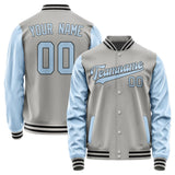 Custom Gray Light Blue Jacket