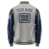 Custom Gray Blue Jacket JA040410041718101018