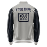 Custom Gray Navy Jacket JA040411041817111117