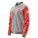 Custom Gray Orange Red Jacket JA040412041718121218