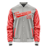 Custom Gray Orange Red Jacket JA0404120418B31812