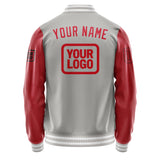 Custom Gray Red Jacket JA040414041817141417