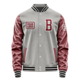 Custom Gray Crimson Red Jacket JA040415041718151518