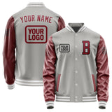 Custom Gray Crimson Red Jacket