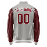 Custom Gray Crimson Red Jacket JA0404150418B31815
