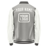 Custom Gray White Jacket JA040418041718181818