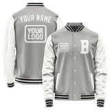 Custom Gray White Jacket JA040418041718181818